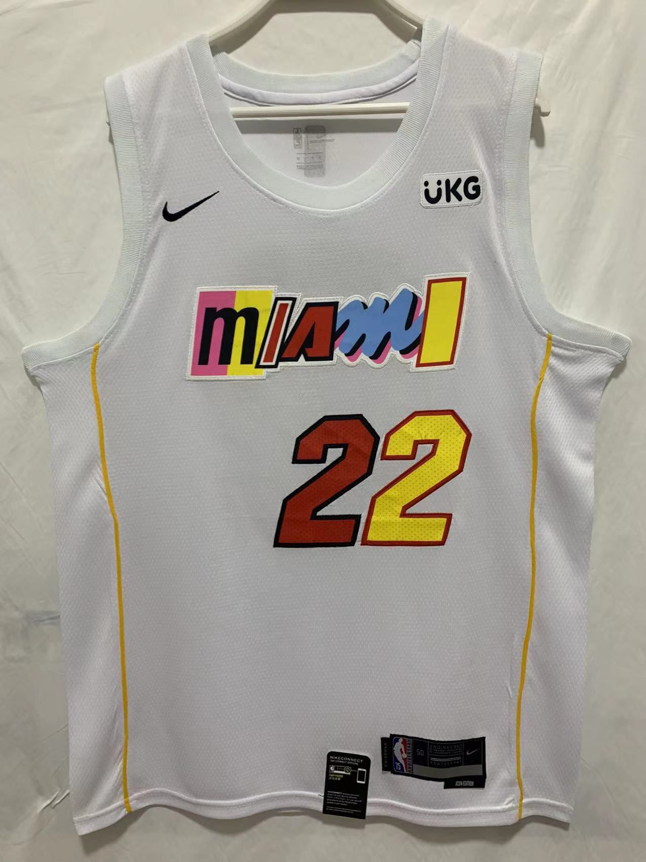 Men Miami Heat 22 Butler City White Nike Season 22-23 NBA Jersey